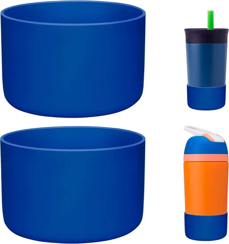 Vista 9 de 2 Pack Silicone Boot Protector Compatible with Owala 24/40oz Travel Tumbler, 12oz Insulation & 14oz Flip Water Bottle Fits 2.75-2.85" Base