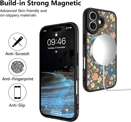 Vista 99 de KANGHAR - Funda compatible con iPhone 11, diseño de leopardo negro, textura de neumático antideslizante, a prueba de golpes, funda protectora