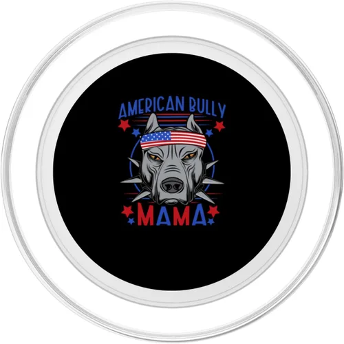 Vista 2 de American Bully Mama Bulldog Dog USA Mom Bandana 4th july PopSockets MagSafe PopGrip for iPhone