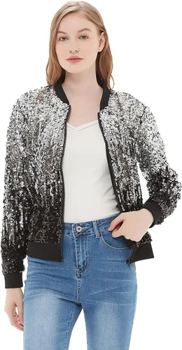 Vista 11 de Anna-Kaci - Chaqueta de manga larga con cremallera frontal y puños acanalados para mujer (personalizable)