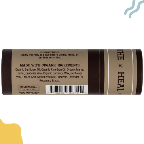 Vista 7 de Natural Dog Company Paquete de bálsamo calmante y palito para perros – Hidrata, cura y protege las patas secas y agrietadas – Bálsamo para patas