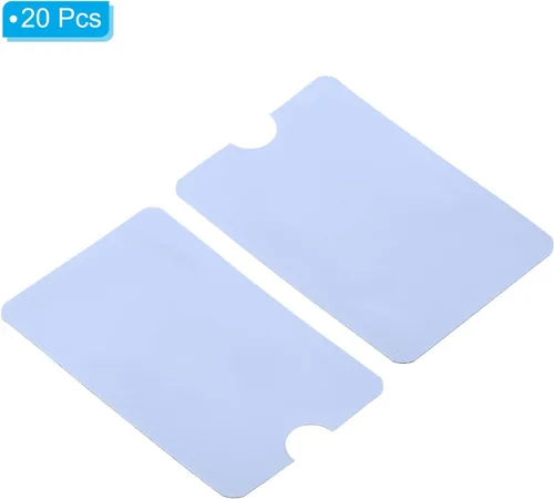 Vista 21 de PATIKIL Mangas de bloqueo RFID, fundas de aluminio para prevención de robo de identidad, fundas protectoras seguras para tarjetas de crédito, Negro