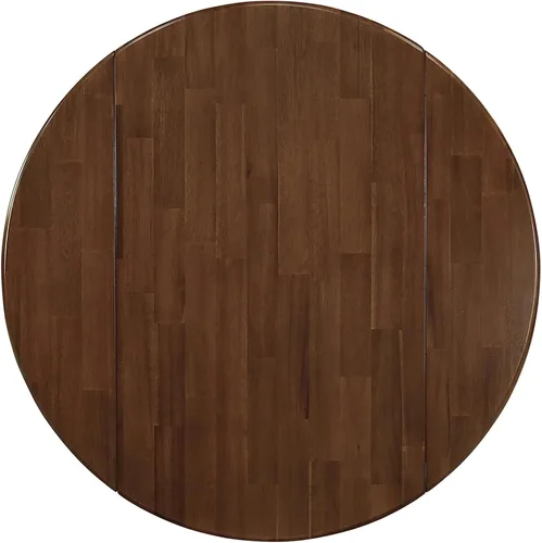Vista 7 de East West Furniture DLGA3-AWA-03 - Juego de mesa de comedor de 3 piezas que contiene una mesa de cocina redonda con gotas y 2 sillas Parson, 42 x 42