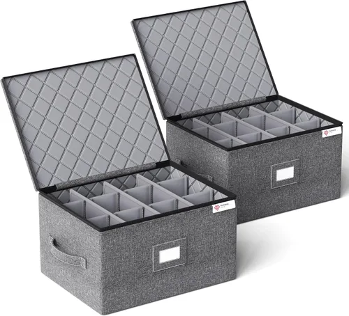 Vista 11 de YearningHome Caja de almacenamiento de cubiertos, organizador de cubiertos de carcasa dura con tapa y cremallera, almacenamiento de utensilios