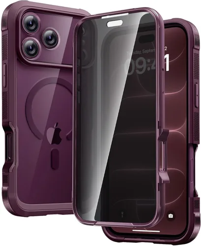 Vista 205 de Carcasa Diaclara diseñada para iPhone 12/12 Pro, carcasa completa resistente con protector de pantalla táctil y antiarañazos integrado, carcasa Azul
