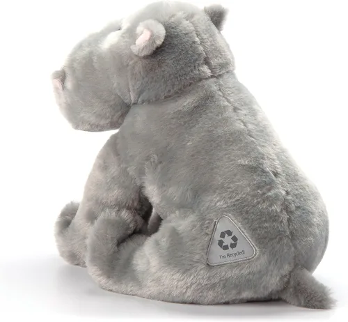 Vista 5 de Juguete de peluche de hipopótamo The Petting Zoo, regalos para niños, animales salvajes del zoológico, juguete de peluche de hipopótamo 12 pulgadas
