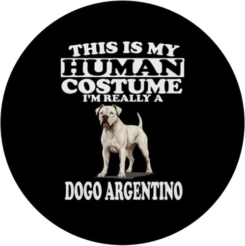 Vista 3 de This is My Human Costume I'm Really A Dogo Argentino Dog PopSockets Standard PopGrip