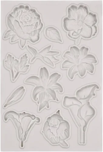 Vista 7 de Molde de silicona de flores para arcilla seca al aire yeso Fondant Cake Deco 11-Cavity