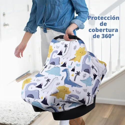 Vista 4 de Rquite Funda para Asiento de Coche Todo en Uno para Bebé, Fundas para Asiento de Coche para Niña y Niño, Funda Elástica y Suave para Asiento