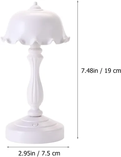 Vista 2 de Toddmomy Mini lámpara de escritorio LED de carga USB compacta luz de lectura de cabecera cálida lámpara de mesa decorativa para dormitorio