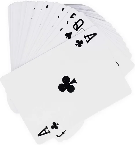 Vista 2 de Baraja Jumbo cubierta de tarjetas grandes, diversión en conjunto, juego completo de Póquer, Medidas 5" x 7»