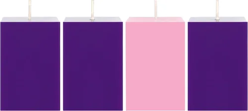 Vista 10 de Mega Candles Juego de 4 piezas de velas de Adviento de Navidad sin perfume, vertidas a mano de cera premium con parte superior en forma de campana