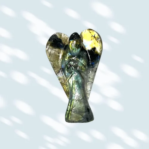Vista 3 de GEMSCITE Amatista ángel guardián de cristal curativo Feng Shui Regalo Reiki Energía Psíquica Meditación Salud, Riqueza Suerte, Deflector Metafísico