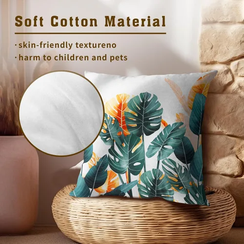 Vista 193 de Giwawa Juego de 2 fundas de almohada decorativas con diseño floral de girasol de 16 x 16 pulgadas, fundas de cojín decorativas para el hogar, sofá