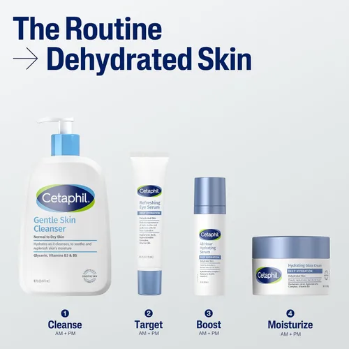Vista 5 de Cetaphil Suero de Hidratación Profunda Sin Fragancia de Activación de 48 Horas, 1 Fl oz, Hidratante Facial para Piel Seca de 48Hr para Piel