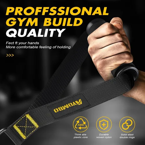 Vista 2 de Gym Equipment, Cable Attachments for Gym, Home Workout Equipment Machine Grip Attachments, Resistance Bands Handles for Weight Strength Trainer, Gym