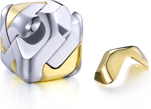 Vista 5 de Rompecabezas de metal 3D Cube Brain Teaser