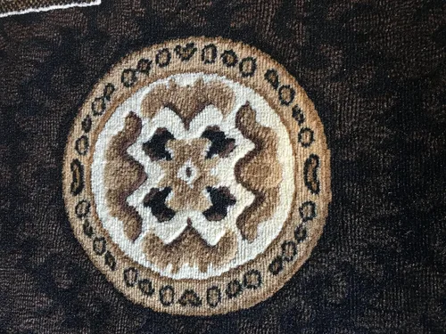 Vista 7 de Kingdom - Alfombra tradicional de pasillo largo, diseño negro D123 (2 pies 4 pulgadas x 10 pies 11 pulgadas)
