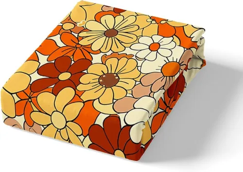 Vista 5 de Castle Fairy Juego de funda de edredón de flores bohemias, tamaño individual, funda de edredón floral vintage de los años 70 para niños y niños
