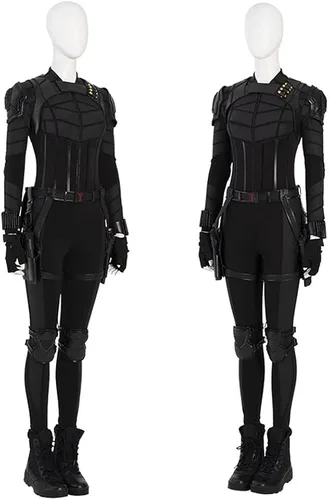 Vista 2 de Xuminvty Disfraz de Natasha Romanoff para mujeres adultas, peluca de Yelena Belova, traje de batalla, chaleco