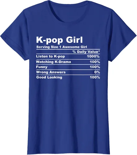 Vista 6 de Camiseta de regalo Kpop Kdrama para mujer K-pop Girl, Negro, S