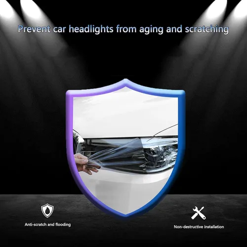 Vista 4 de Película de luz de coche para Audi Q8 2019-2022 Película protectora transparente para faros de coche, película protectora de TPU para arañazos