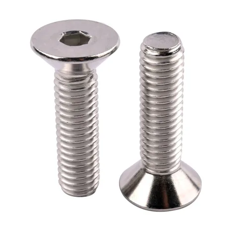 Vista 11 de Tornillos avellanados de cabeza plana de 1/4-20 x 1-1/2", pernos de casquillo hexagonal, acero inoxidable 304 18-8, rosca de máquina completa