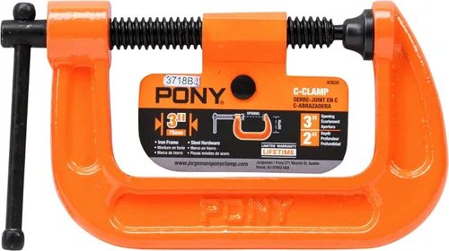 Vista 6 de Pony Jorgensen 2630 Abrazadera en C de 3 Pulgadas, Naranja