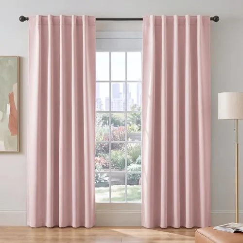 Vista 34 de PONY DANCE Cortinas cortas con aislamiento térmico para ventana pequeña, para guardería, baño, cocina, lavandería, caravana, sótano, 29 pulgadas