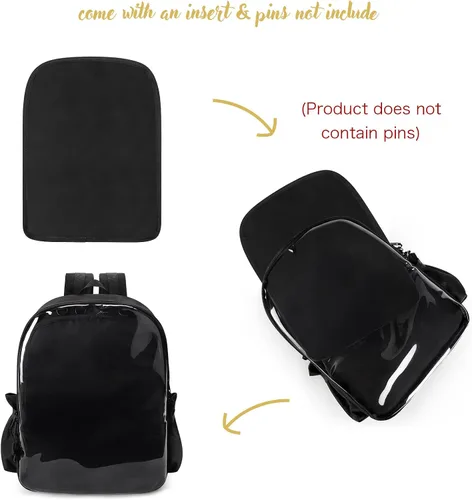 Vista 2 de STEAMEDBUN Mochila Ita Bag con inserto Pin Display Mochila para la escuela Cosplay