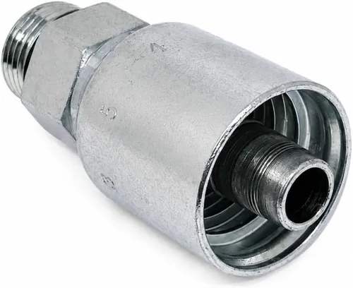 Vista 3 de HF 10543-10-06 Parker 10543-10-6 Manguera de 3/8 pulgadas x rosca recta SAE macho de 5/8 pulgadas con junta tórica - Rígido
