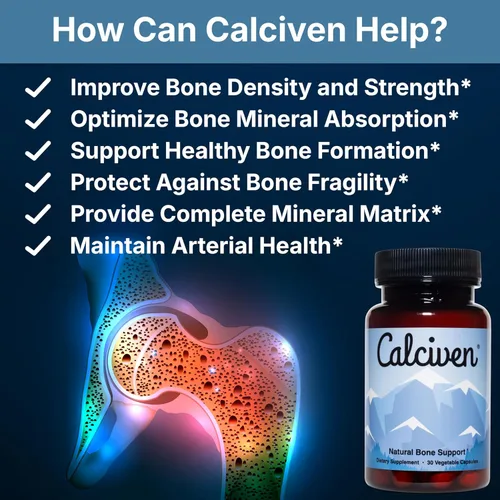 Vista 2 de Calciven - Suplemento Natural para el Apoyo Óseo - Sin GMO, Sin Gluten