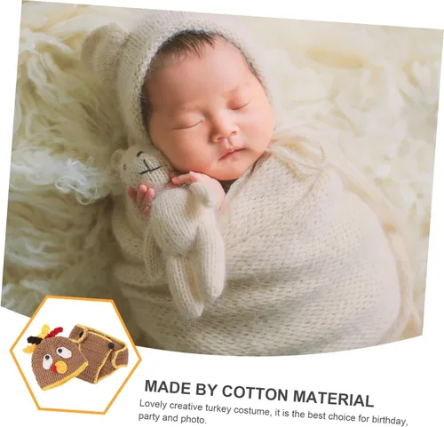 Vista 5 de Didiseaon 1 conjunto de ropa de fotografía para bebé, trajes para niños, pantalones cortos recién nacidos, accesorios de fotos de Papá Noel, disfraz