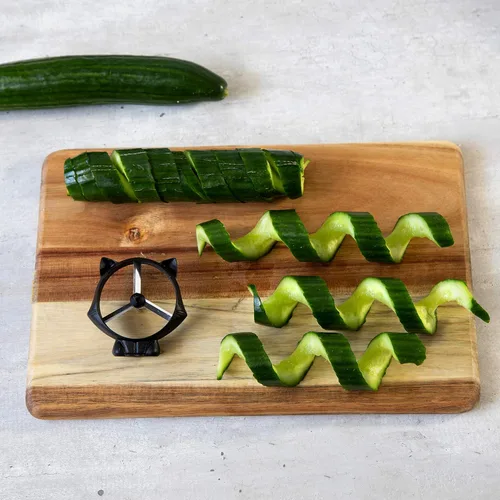 Vista 3 de Peleg Design Rizador de verduras de gato rizado, espiralizador de mano para pepinos y calabacines, cortador de verduras, cortador en espiral