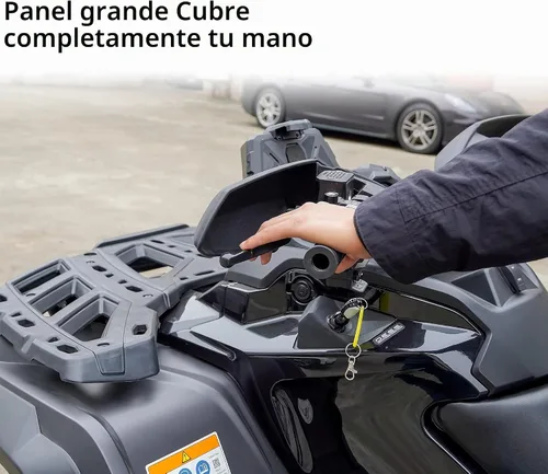 Vista 3 de SAUTVS Protector de manos negro deflector de viento para Can Am Outlander, kit de deflector de aire de plástico para accesorios Can-Am Outlander MAX