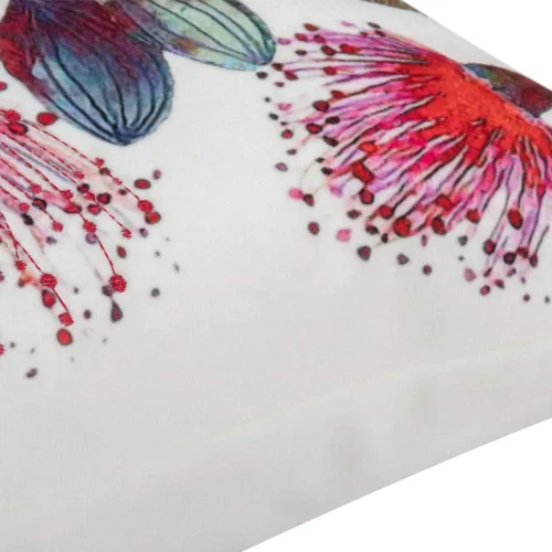Vista 5 de OiseauVoler Fundas de almohada decorativas bordadas, fundas de cojín de martín pescador floral para el hogar, cama, sofá, hogar, oficina, decoración