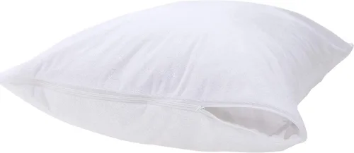 Vista 4 de Kingnex Protectores de almohada a prueba de plumas con cremallera, tamaño estándar, 2 unidades, 100% impermeable, a prueba de plumón, superficie