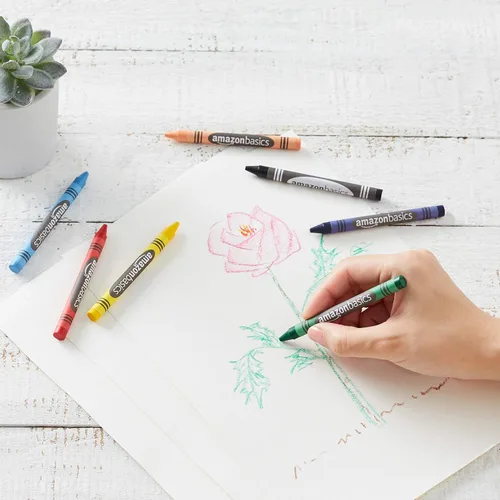 Vista 5 de Amazon Basics Crayones - 400 unidades (16 paquetes de 25), colores surtidos