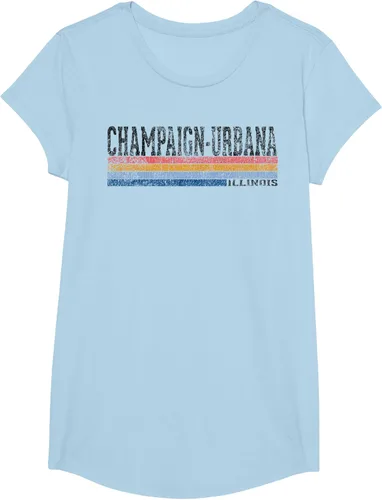 Vista 21 de clásico 1980s estilo champaign-urbana Illinois T Shirt, hombre 2XL, Blanco