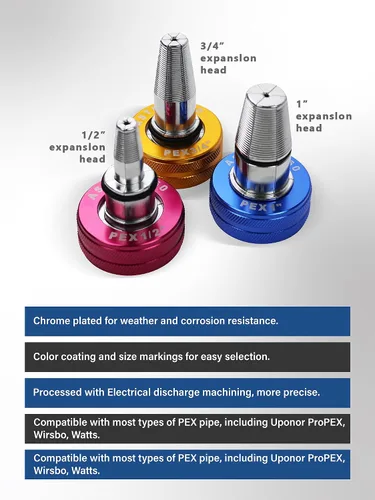 Vista 6 de Manual PEX-A Kit expansor de tubería 1/2"-1" ASTM F1960