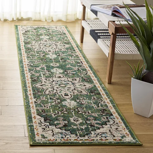 Vista 65 de Safavieh MAD473E - Tapete con diseño de medallón desgastado, bohemio elegante, colección Madison, no suelta pelos, fácil de cuidar, alto tránsito