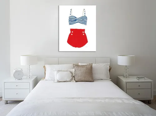 Vista 2 de Jaxson Rea "Retro Swimwear IV Gallery Wrapped Canvas by Emily Adams, 12" x 15
