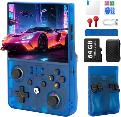 Vista 18 de Consola de videojuegos retro RF45V, compatible con más de 18000 juegos clásicos, tarjeta TF de 64 G, consola portátil con pantalla de 4.5 pulgadas