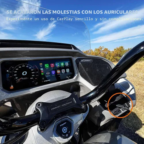 Vista 5 de MaedHawk Adaptador de auriculares Bluetooth CarPlay para motocicleta Bypass