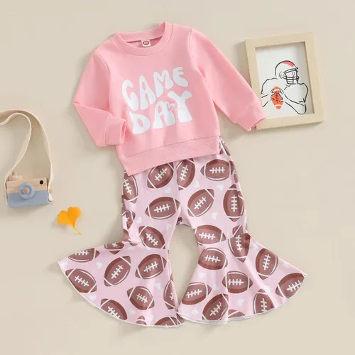 Vista 2 de Traje de San Valentín para niña pequeña, sudadera roja con estampado de campana, ropa de San Valentín