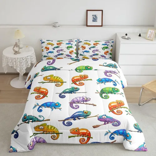Vista 21 de Manfei Juego de edredón de calavera de azúcar para niños, juego de ropa de cama con temática de calaveras de Halloween, ropa de cama de estilo Azul