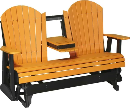 Vista 22 de LuxCraft Deslizador Adirondack de 5 pies con consola plegable (Premium - Caoba antigua)