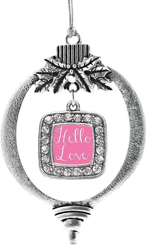 Vista 211 de Inspired Silver - Bon Voyage Cruise Ship Charm Ornamento – Adornos navideños cuadrados de plata con joyas de circonita cúbica