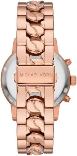 Vista 3 de Michael Kors Relojes Ritz Reloj de cuarzo con correa de acero inoxidable, oro rosa, 20 (Modelo MK7223), Cadena de oro rosa., Reloj de cuarzo