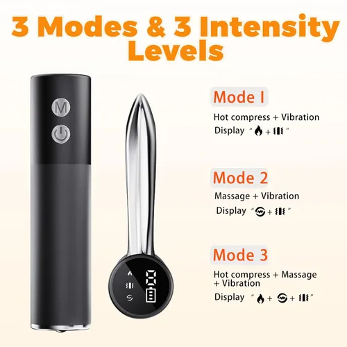 Vista 5 de Herramienta eléctrica raspadora muscular con vibración, masaje y calor, masajeador Gua Sha portátil para recuperación muscular de cuerpo completo